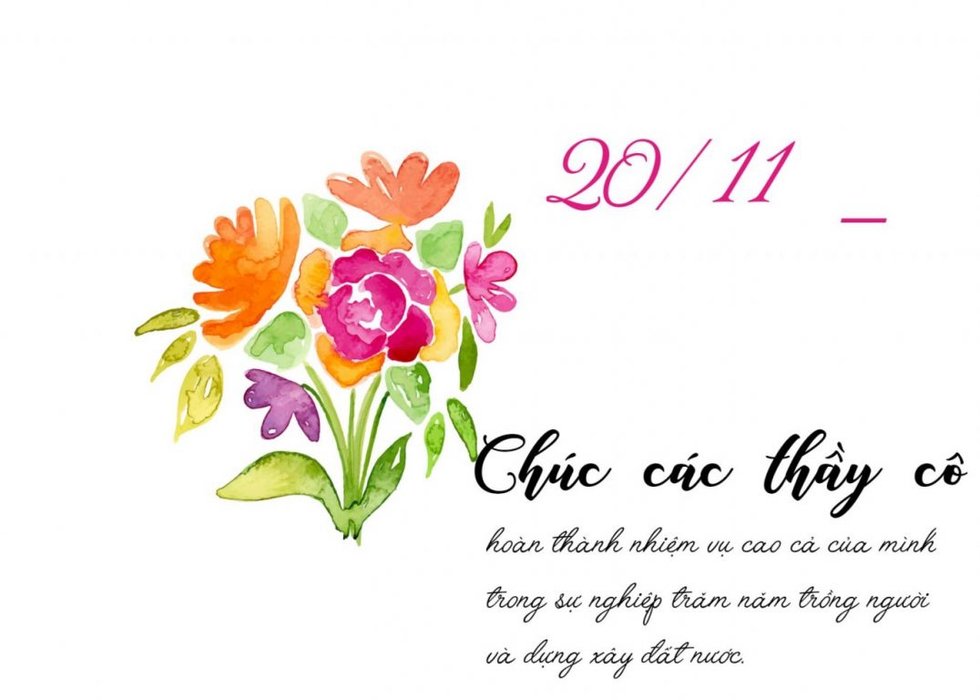 Hình ảnh chúc mừng 20/11 ngày Nhà Giáo Việt Nam hay nhất