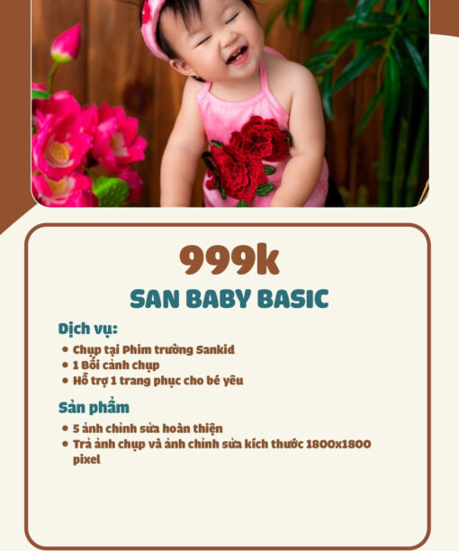 GÓI CHỤP ẢNH CHO BÉ SAN BABY BASIC