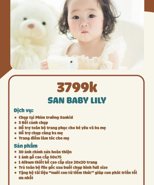 GÓI CHỤP ẢNH CHO BÉ SAN BABY LILY