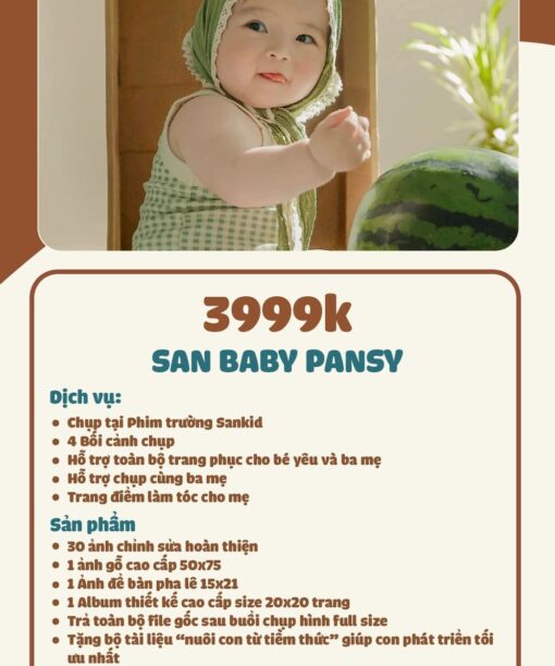 GÓI CHỤP ẢNH CHO BÉ SAN BABY PANSY