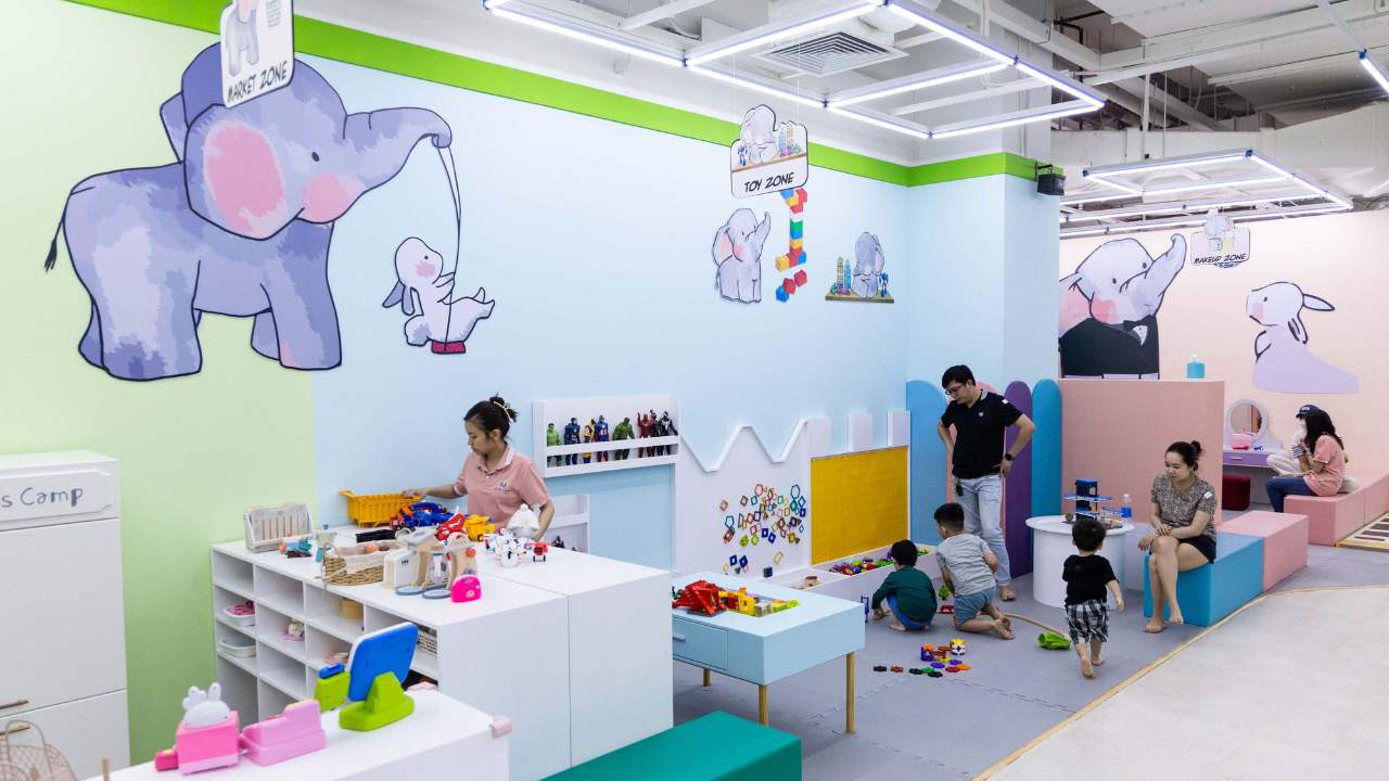 Khu nhập vai và vui chơi sáng tạo tại KidsCamp Thiso Mall Sala