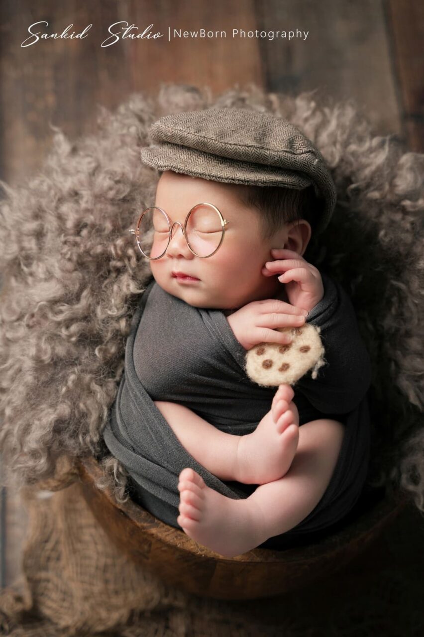 concept newborn baby brown